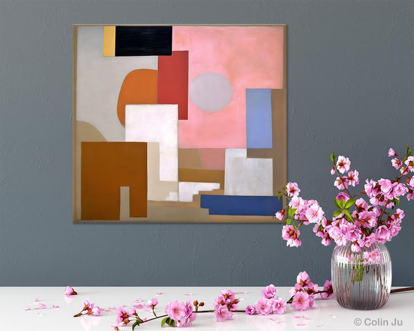 Extra Large Canvas Paintings for Living Room, Original Modern Abstract Artwork, Geometric Modern Canvas Art, Abstract Wall Art for Sale-HomePaintingDecor