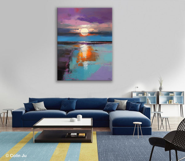 Original Landscape Painting on Canvas, Hand Painted Canvas Art, Abstract Landscape Artwork, Contemporary Wall Art Paintings, Huge Canvas Art-HomePaintingDecor