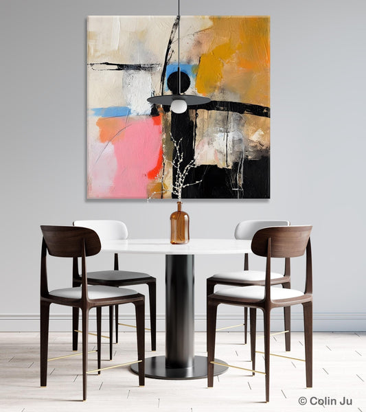 Extra Large Abstract Paintings for Bedroom, Original Modern Acrylic Wall Art, Modern Canvas Art Paintings, Abstract Wall Art for Dining Room-HomePaintingDecor