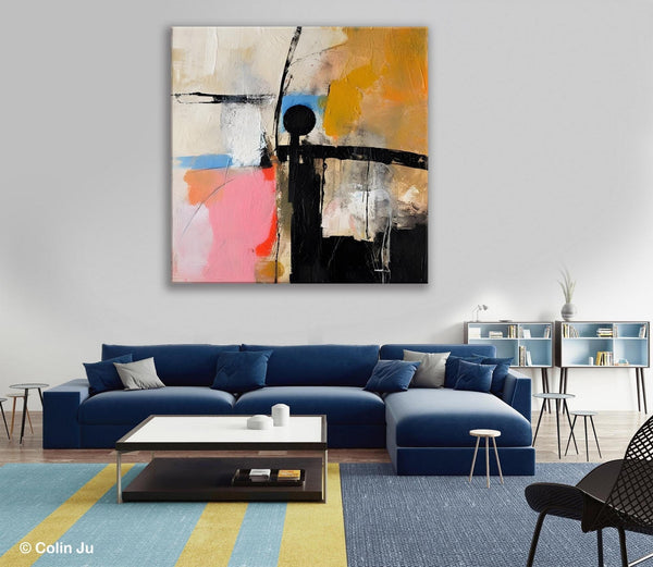 Extra Large Abstract Paintings for Bedroom, Original Modern Acrylic Wall Art, Modern Canvas Art Paintings, Abstract Wall Art for Dining Room-HomePaintingDecor