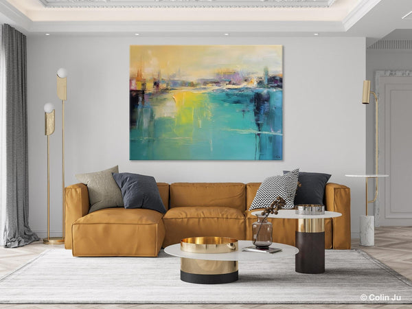 Original Canvas Artwork, Contemporary Acrylic Painting on Canvas, Large Painting for Dining Room, Simple Abstract Art, Wall Art Paintings-HomePaintingDecor