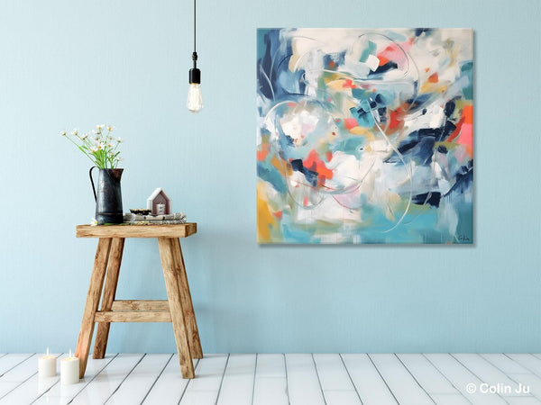 Modern Acrylic Art, Modern Original Abstract Art, Large Abstract Art for Bedroom, Simple Canvas Paintings for Sale, Contemporary Canvas Art-HomePaintingDecor