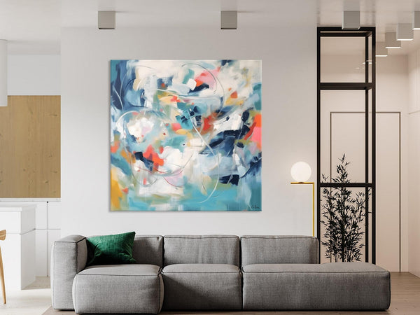 Modern Acrylic Art, Modern Original Abstract Art, Large Abstract Art for Bedroom, Simple Canvas Paintings for Sale, Contemporary Canvas Art-HomePaintingDecor