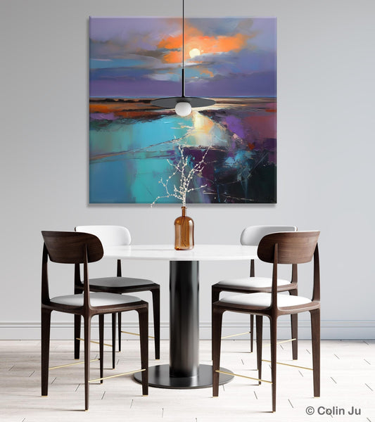 Landscape Acrylic Art, Original Abstract Art, Landscape Canvas Paintings, Hand Painted Canvas Art, Large Landscape Paintings for Living Room-HomePaintingDecor