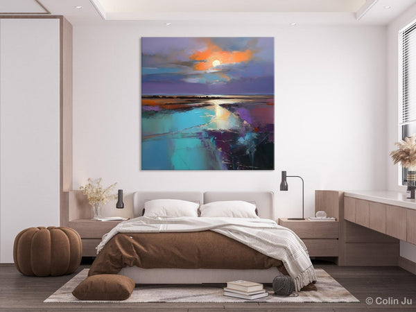 Landscape Acrylic Art, Original Abstract Art, Landscape Canvas Paintings, Hand Painted Canvas Art, Large Landscape Paintings for Living Room-HomePaintingDecor