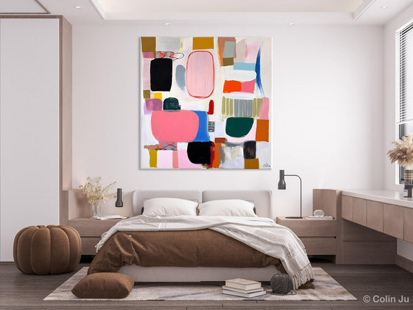 Geometric Modern Acrylic Art, Modern Original Abstract Art, Large Wall Art for Bedroom, Canvas Paintings for Sale, Contemporary Canvas Art-HomePaintingDecor