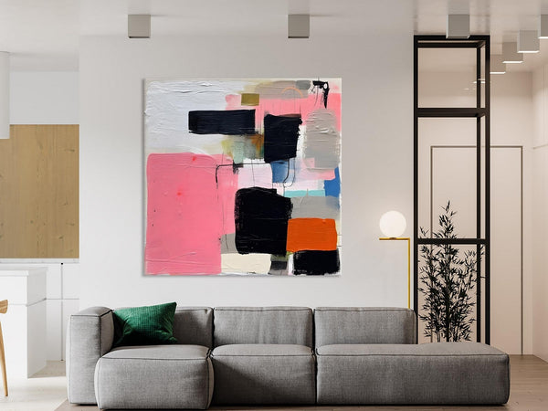 Modern Original Abstract Art, Large Wall Art for Bedroom, Geometric Modern Acrylic Art, Canvas Paintings for Sale, Contemporary Canvas Art-HomePaintingDecor