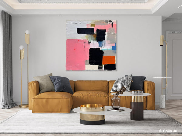 Modern Original Abstract Art, Large Wall Art for Bedroom, Geometric Modern Acrylic Art, Canvas Paintings for Sale, Contemporary Canvas Art-HomePaintingDecor