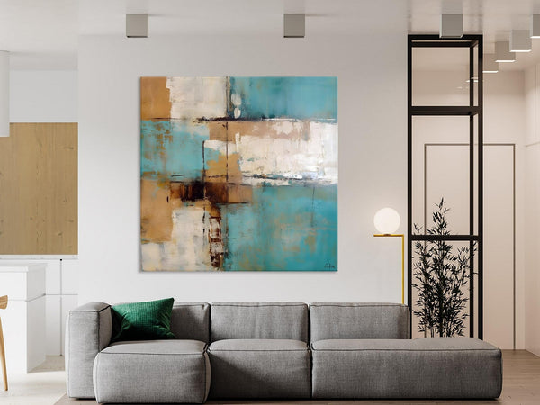 Large Wall Art for Bedroom, Geometric Modern Acrylic Art, Modern Original Abstract Art, Canvas Paintings for Sale, Contemporary Canvas Art-HomePaintingDecor