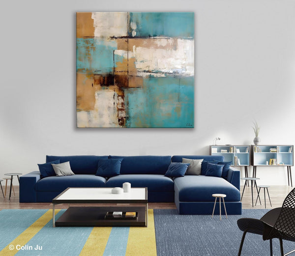Large Wall Art for Bedroom, Geometric Modern Acrylic Art, Modern Original Abstract Art, Canvas Paintings for Sale, Contemporary Canvas Art-HomePaintingDecor