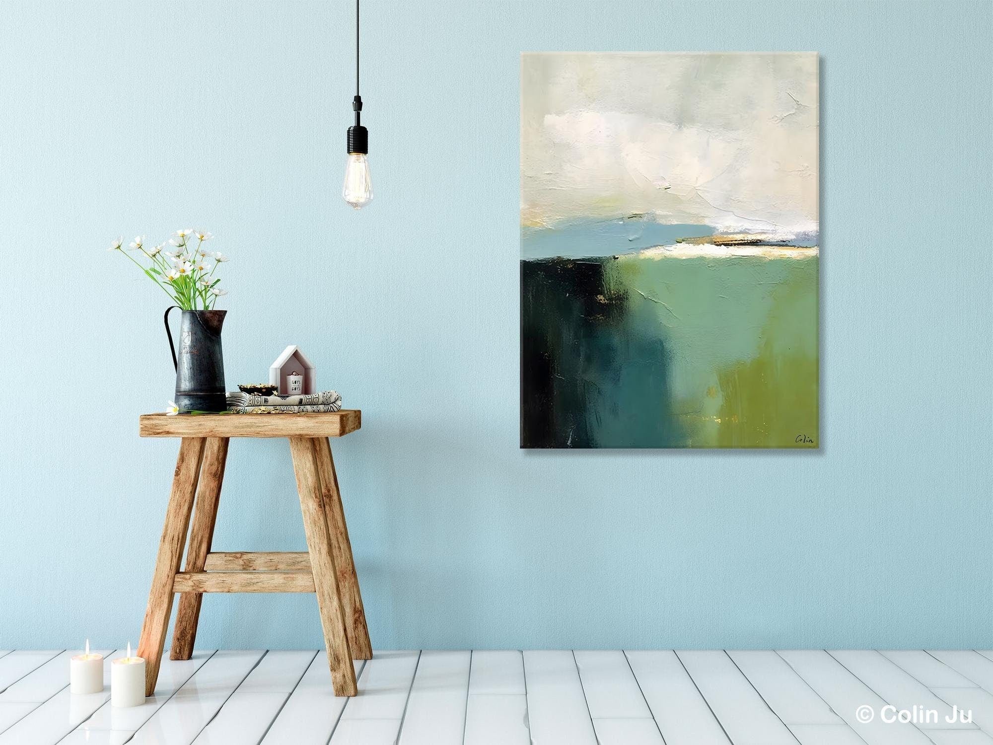 Simple Modern Wall Art, Oversized Abstract Painting, Minimalist Canvas Decor, Contemporary Neutral Artwork