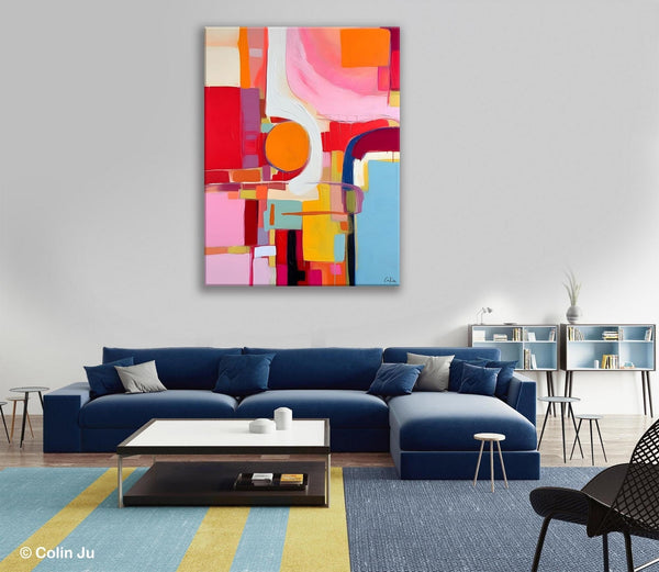 Simple Modern Wall Art, Oversized Contemporary Canvas Art, Original Abstract Paintings, Extra Large Acrylic Painting for Living Room-HomePaintingDecor