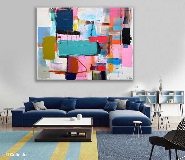 Original Abstract Art Paintings, Hand Painted Canvas Art, Acrylic Painting on Canvas, Large Canvas Art for Sale, Large Painting for Bedroom-HomePaintingDecor