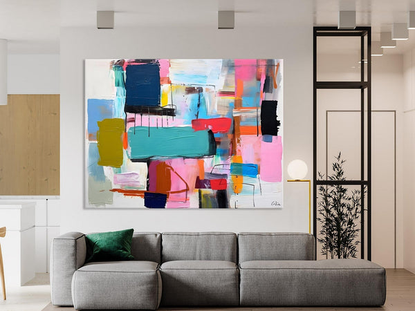 Original Abstract Art Paintings, Hand Painted Canvas Art, Acrylic Painting on Canvas, Large Canvas Art for Sale, Large Painting for Bedroom-HomePaintingDecor