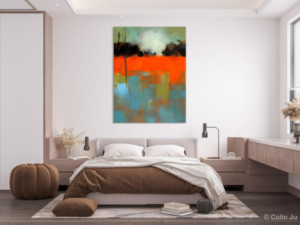 Landscape Canvas Art, Simple Modern Wall Art, Contemporary Acrylic Paintings, Original Abstract Paintings, Large Canvas Painting for Bedroom-HomePaintingDecor
