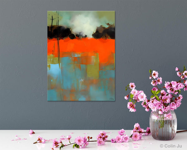 Landscape Canvas Art, Simple Modern Wall Art, Contemporary Acrylic Paintings, Original Abstract Paintings, Large Canvas Painting for Bedroom-HomePaintingDecor