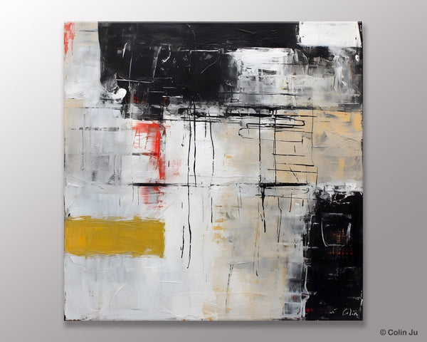 Large Abstract Art for Bedroom, Original Abstract Wall Art, Simple Modern Acrylic Artwork, Modern Canvas Paintings, Contemporary Canvas Art-HomePaintingDecor