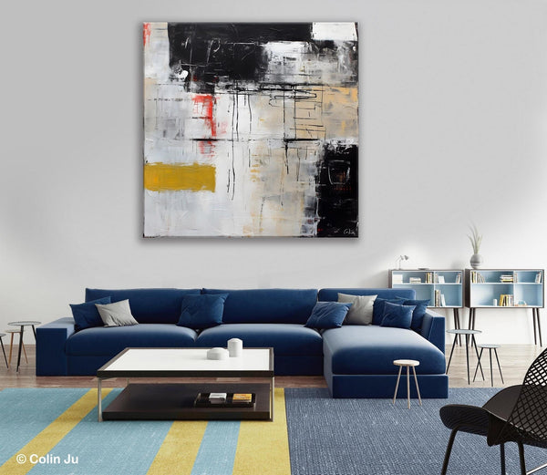 Large Abstract Art for Bedroom, Original Abstract Wall Art, Simple Modern Acrylic Artwork, Modern Canvas Paintings, Contemporary Canvas Art-HomePaintingDecor