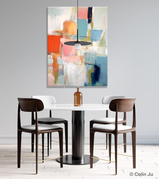 Hand Painted Canvas Art, Original Artowrk, Abstract Wall Paintings, Extra Large Paintings for Dining Room, Contemporary Wall Art Paintings-HomePaintingDecor