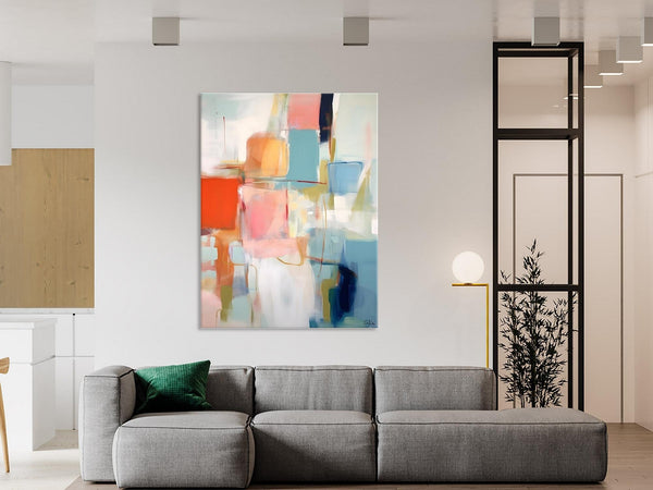 Hand Painted Canvas Art, Original Artowrk, Abstract Wall Paintings, Extra Large Paintings for Dining Room, Contemporary Wall Art Paintings-HomePaintingDecor