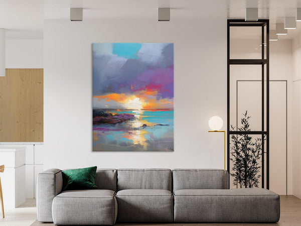Landscape Paintings for Living Room, Extra Large Modern Wall Art Paintings, Acrylic Painting on Canvas, Original Landscape Abstract Painting-HomePaintingDecor