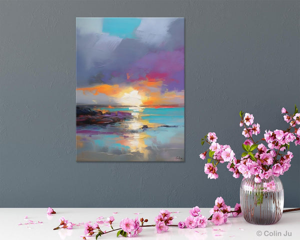 Landscape Paintings for Living Room, Extra Large Modern Wall Art Paintings, Acrylic Painting on Canvas, Original Landscape Abstract Painting-HomePaintingDecor