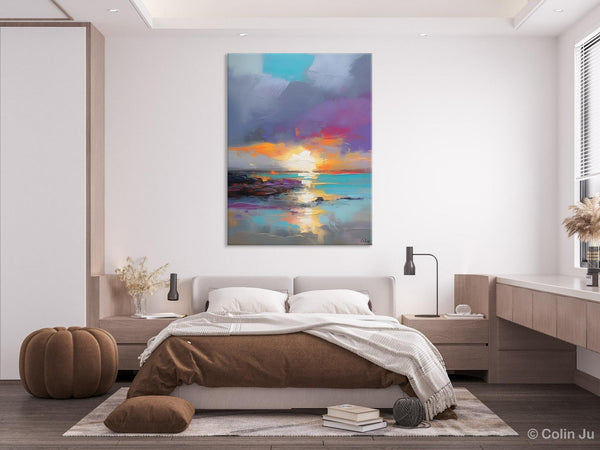Landscape Paintings for Living Room, Extra Large Modern Wall Art Paintings, Acrylic Painting on Canvas, Original Landscape Abstract Painting-HomePaintingDecor