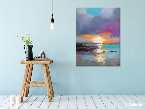 Landscape Paintings for Living Room, Extra Large Modern Wall Art Paintings, Acrylic Painting on Canvas, Original Landscape Abstract Painting-HomePaintingDecor