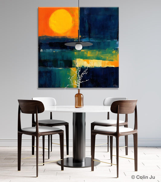 Large Abstract Painting for Dining Room, Modern Acrylic Artwork, Simple Canvas Paintings, Contemporary Canvas Art, Original Modern Wall Art-HomePaintingDecor