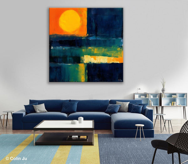 Large Abstract Painting for Dining Room, Modern Acrylic Artwork, Simple Canvas Paintings, Contemporary Canvas Art, Original Modern Wall Art-HomePaintingDecor