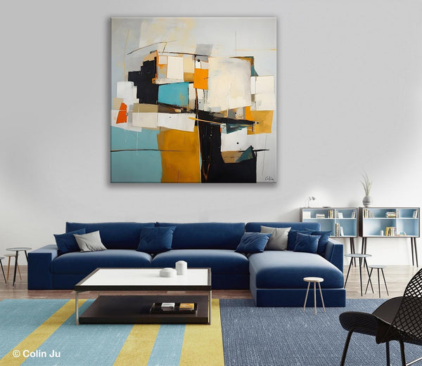 Geometric Original Canvas Wall Art, Contemporary Acrylic Artwork, Hand Painted Canvas Art, Modern Abstract Artwork, Large Abstract Paintings-HomePaintingDecor