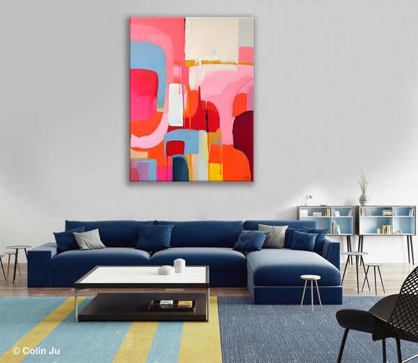 Contemporary Acrylic Painting on Canvas, Simple Abstract Art, Large Painting for Dining Room, Original Canvas Artwork, Wall Art Paintings-HomePaintingDecor
