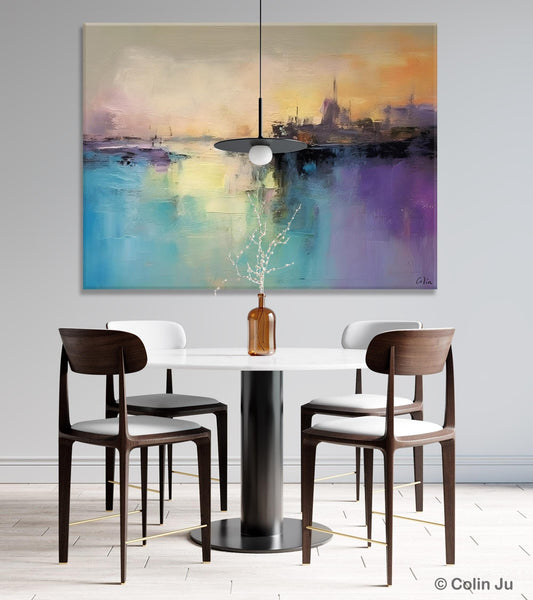 Large Paintings for Bedroom, Oversized Contemporary Wall Art Paintings, Abstract Landscape Painting on Canvas, Extra Large Original Artwork-HomePaintingDecor