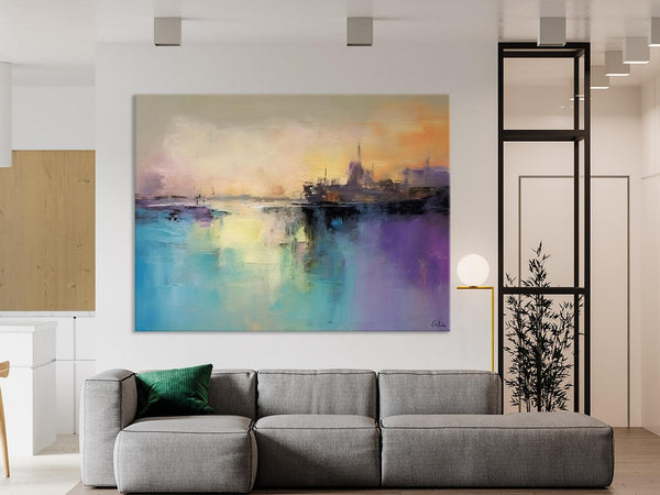 Large Paintings for Bedroom, Oversized Contemporary Wall Art Paintings, Abstract Landscape Painting on Canvas, Extra Large Original Artwork-HomePaintingDecor