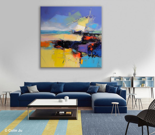 Modern Acrylic Artwork, Buy Art Paintings Online, Contemporary Canvas Art, Original Modern Paintings, Large Abstract Painting for Bedroom-HomePaintingDecor