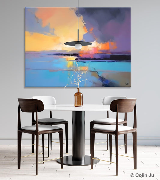 Extra Large Modern Wall Art Paintings, Acrylic Painting on Canvas, Landscape Paintings for Living Room, Original Landscape Abstract Painting-HomePaintingDecor