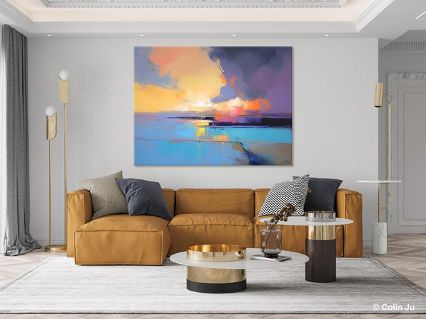 Extra Large Modern Wall Art Paintings, Acrylic Painting on Canvas, Landscape Paintings for Living Room, Original Landscape Abstract Painting-HomePaintingDecor