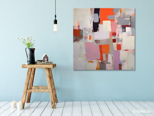 Modern Acrylic Artwork, Original Modern Paintings, Contemporary Canvas Art, Heavy Texture Canvas Art, Large Abstract Painting for Bedroom-HomePaintingDecor