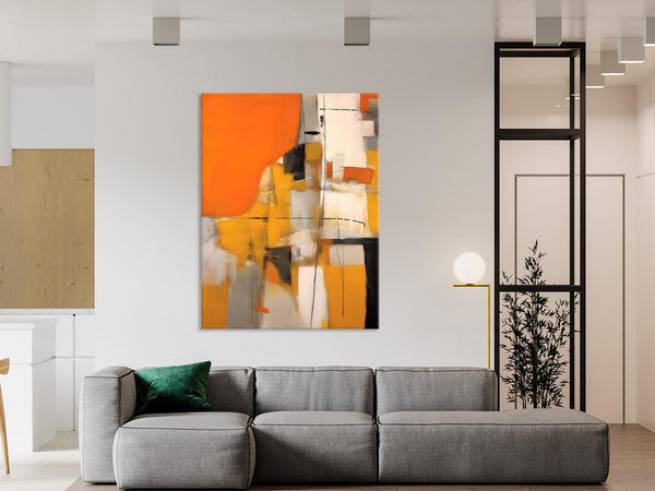 Large Paintings for Bedroom, Yellow Abstract Art Paintings, Large Contemporary Wall Art, Hand Painted Canvas Art, Original Modern Painting-HomePaintingDecor