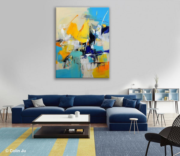 Original Canvas Wall Art, Oversized Contemporary Acrylic Paintings, Modern Abstract Paintings, Extra Large Canvas Painting for Living Room-HomePaintingDecor