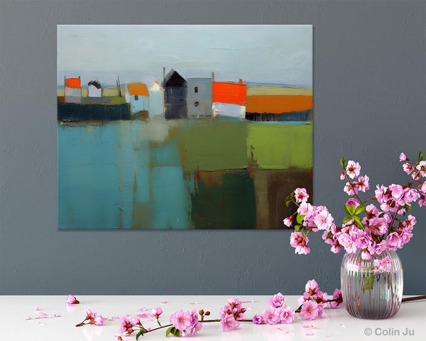Abstract Landscape Paintings, Extra Large Canvas Painting for Living Room, Large Original Abstract Wall Art, Contemporary Acrylic Paintings-HomePaintingDecor