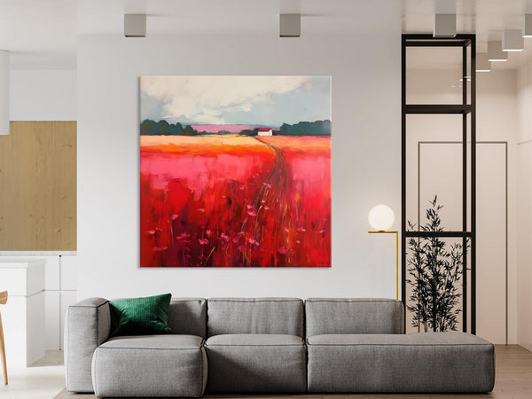 Original Landscape Paintings, Oversized Modern Wall Art Paintings, Modern Acrylic Artwork on Canvas, Large Abstract Painting for Living Room-HomePaintingDecor