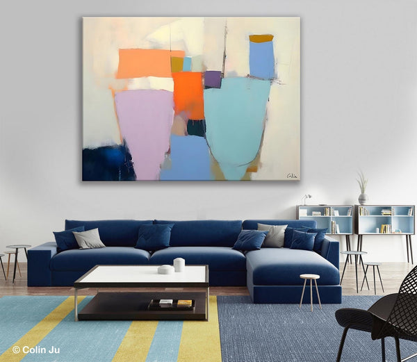 Simple Wall Painting Ideas for Living Room, Extra Large Painting on Canvas, Contemporary Acrylic Art, Original Abstract Wall Art Paintings-HomePaintingDecor
