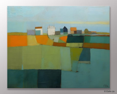 Abstract Landscape Painting on Canvas, Extra Large Landacape Wall Art for Living Room, Original Abstract Wall Art, Acrylic Painting for Sale-HomePaintingDecor