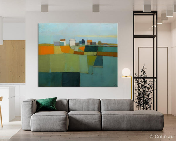 Abstract Landscape Painting on Canvas, Extra Large Landacape Wall Art for Living Room, Original Abstract Wall Art, Acrylic Painting for Sale-HomePaintingDecor