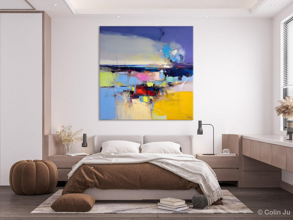 Landscape Abstract Paintings, Original Canvas Wall Art Paintings, Modern Canvas Painting for Dining Room, Acrylic Painting on Canvas-HomePaintingDecor