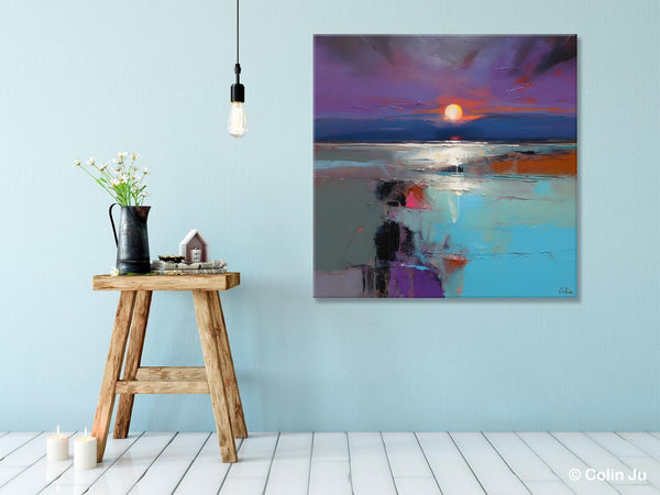 Original Canvas Wall Art Paintings, Modern Canvas Painting for Living Room, Acrylic Painting on Canvas, Landscape Abstract Paintings-HomePaintingDecor