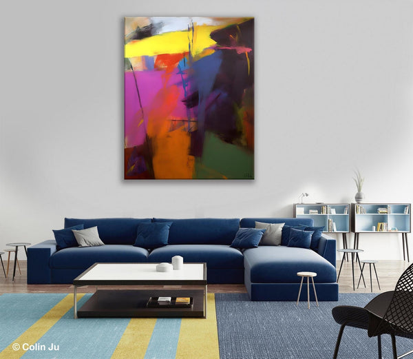 Extra Large Abstract Painting for Dining Room, Large Original Abstract Wall Art, Contemporary Acrylic Paintings, Abstract Painting on Canvas-HomePaintingDecor