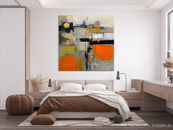 Modern Acrylic Artwork, Original Modern Art, Heavy Texture Canvas Paintings, Contemporary Canvas Art, Large Abstract Painting for Bedroom-HomePaintingDecor