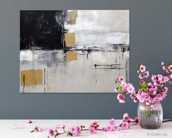 Original Abstract Art, Modern Wall Art Ideas for Bedroom, Extra Large Canvas Paintings, Impasto Art Painting, Contemporary Acrylic Paintings-HomePaintingDecor